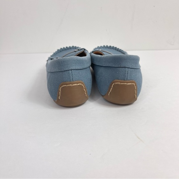 Lucky Brand Abeeku Blue Canvas Moccasin Driving Loafers w/ Metal Accent Size 7 - Picture 8 of 8